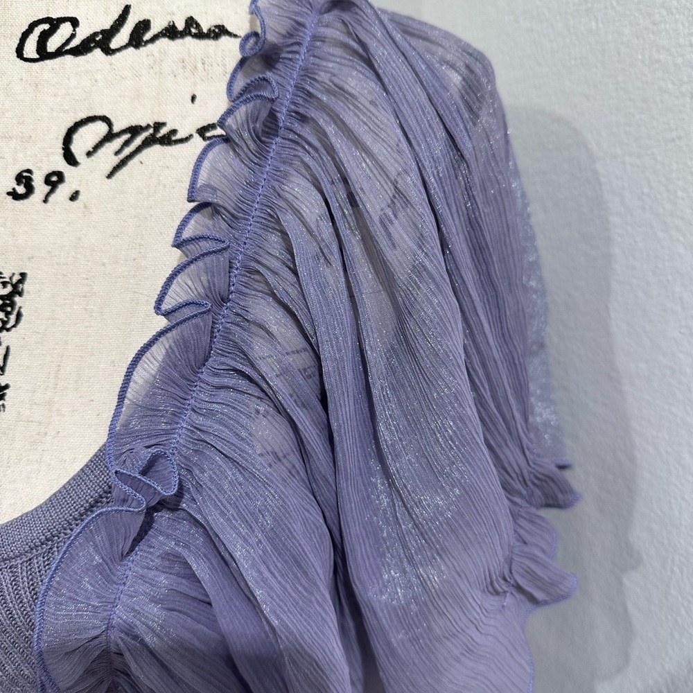 Isabella Rodriguez Lavender Ruffled Blouse - Picture 3 of 6